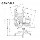 Кресло компьютерное HALMAR GANDALF черный/серый